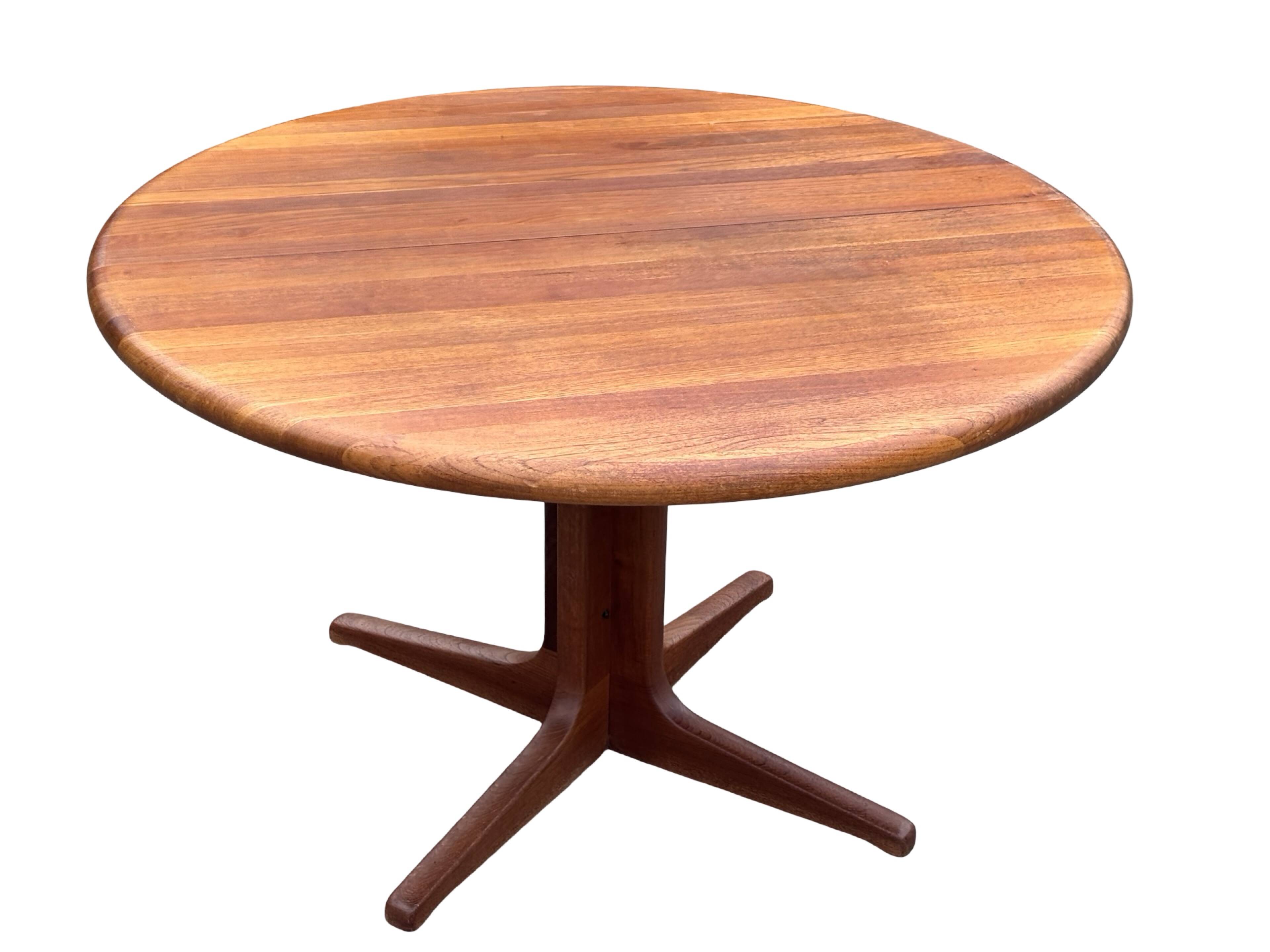 Vintage Teak Glostrup Dining Table Extendable Oval 1970s