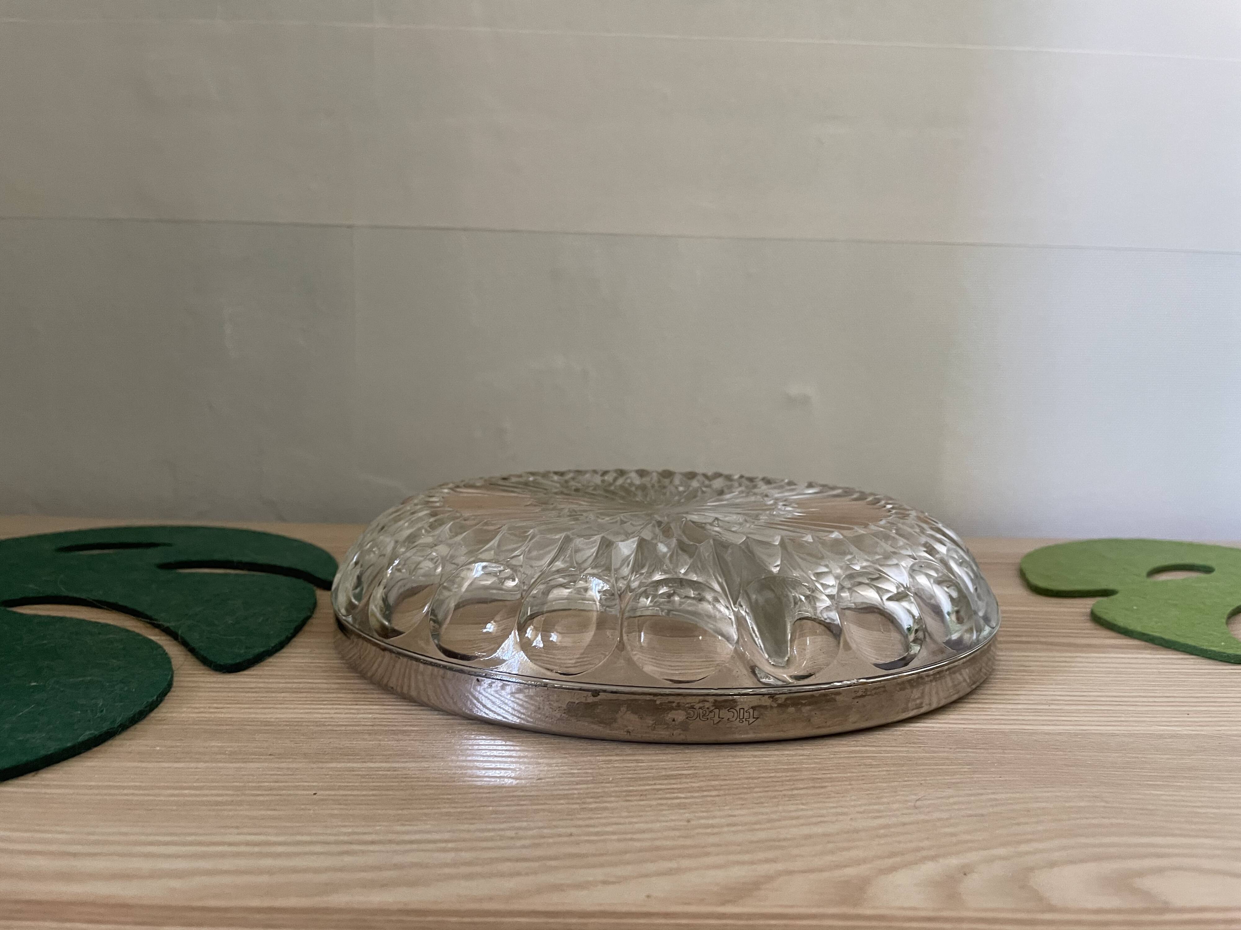 Glass and metal top - art nouveau