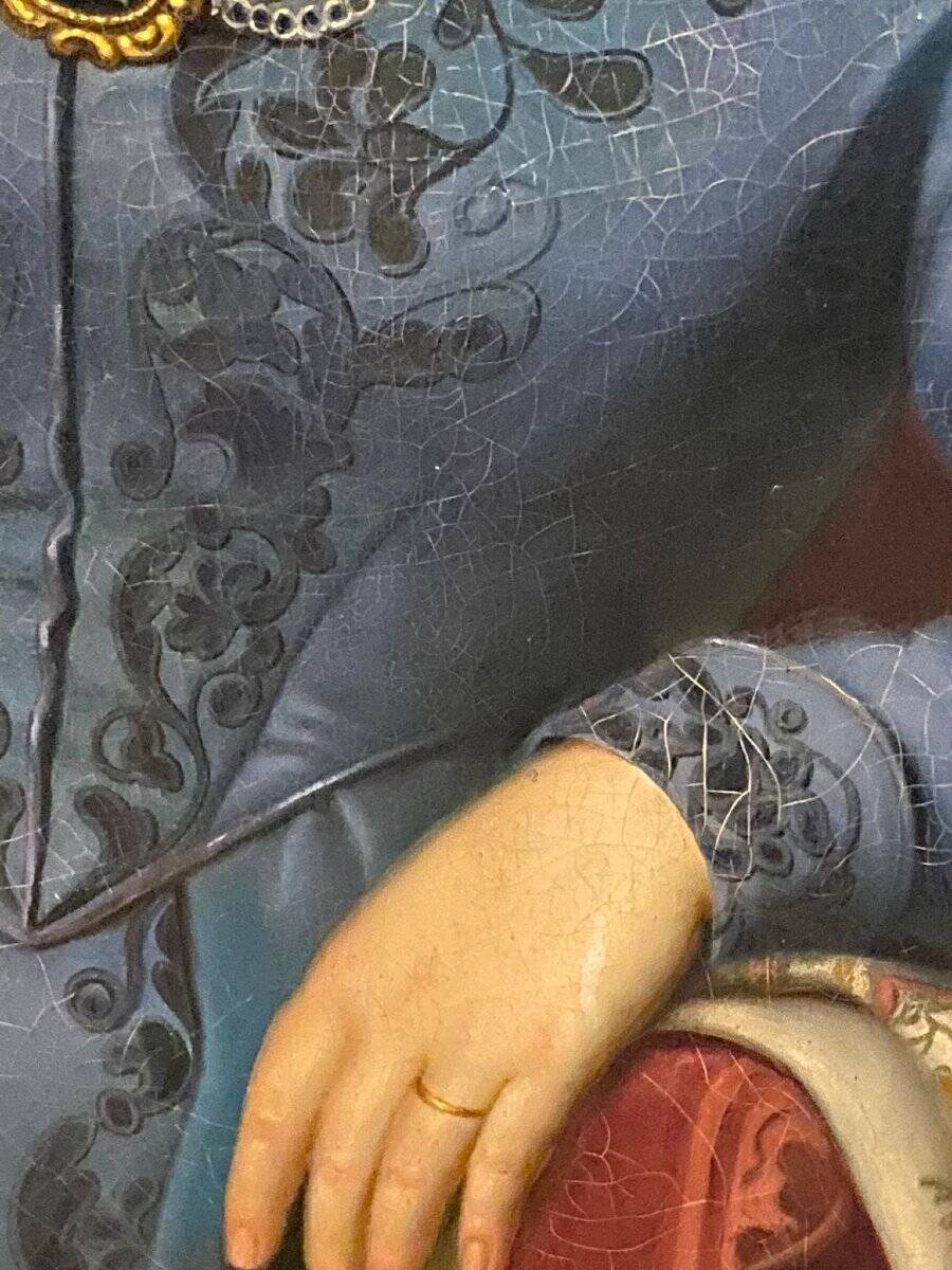 Oil painting on canvas, portrait. Biedermaier artist