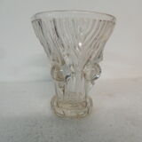 Vase en verre evasé à boules