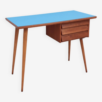 Bureau vintage en bois et formica 1960