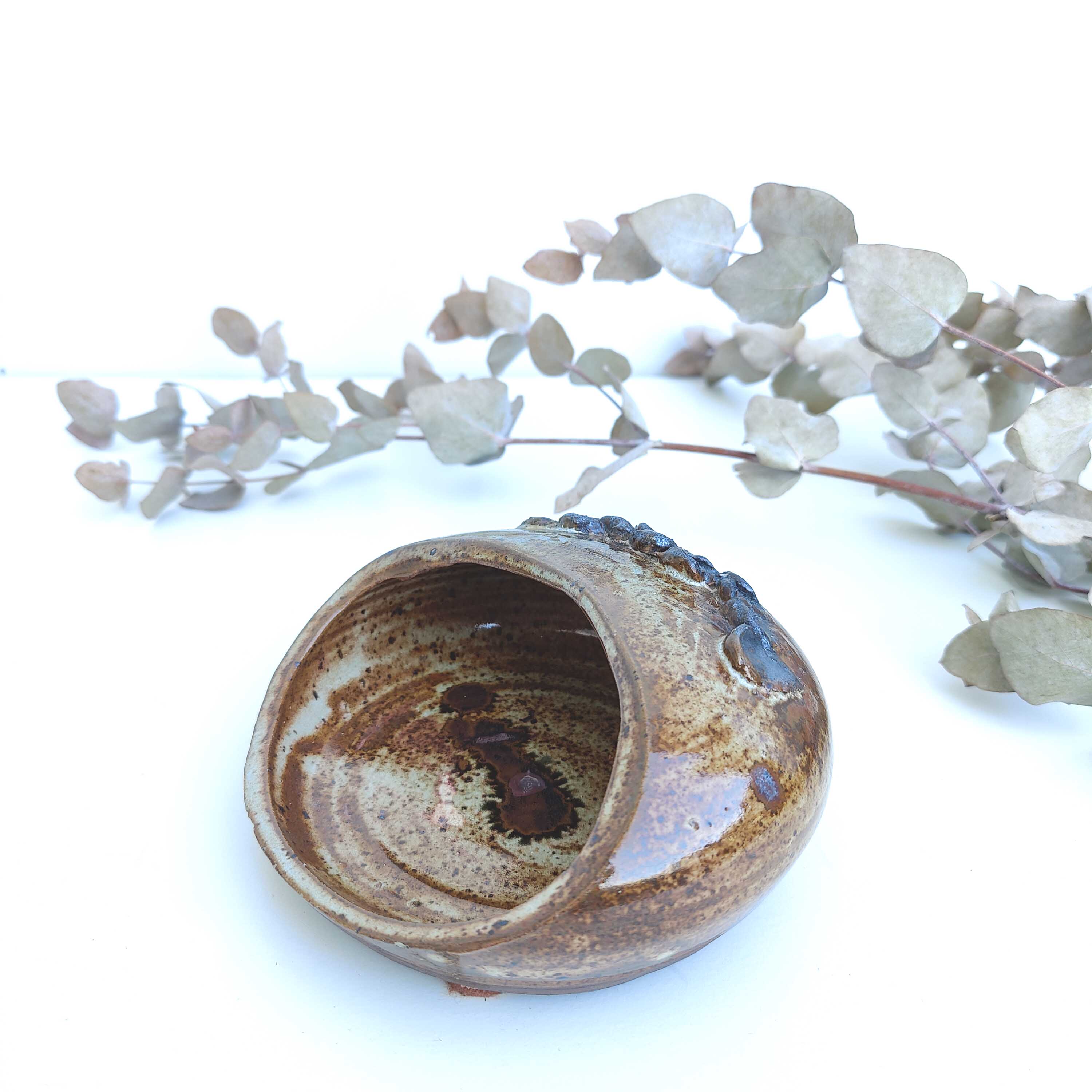 Empty vintage stoneware pocket