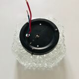 Square ceiling light in chiseled glass