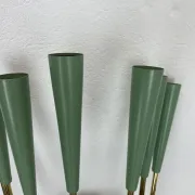 Large brass wall light in stilnovo style, 54 cm, italy, 1950s