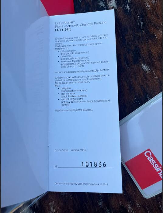 Le Corbusier chair from Cassina