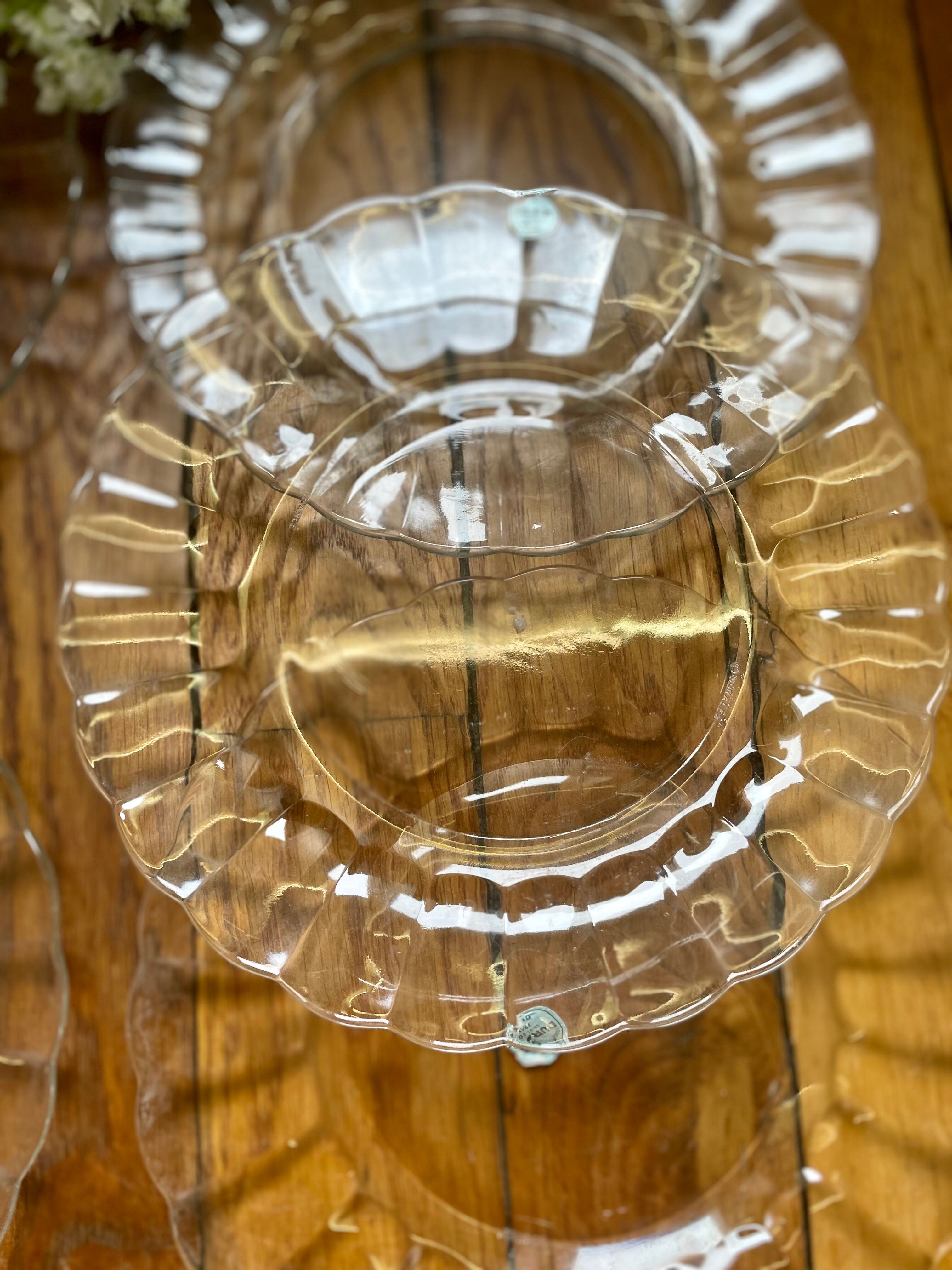 Set of 6 flat plates Duralex Marguerite Vintage