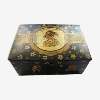 Painted wooden box