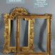 Old frame around 1850 wood - stucco, beaded interior edges, 52x48 hardwood 38x32 cm SB
