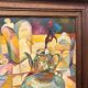 Tableau école cubiste vintage nature morte collection
