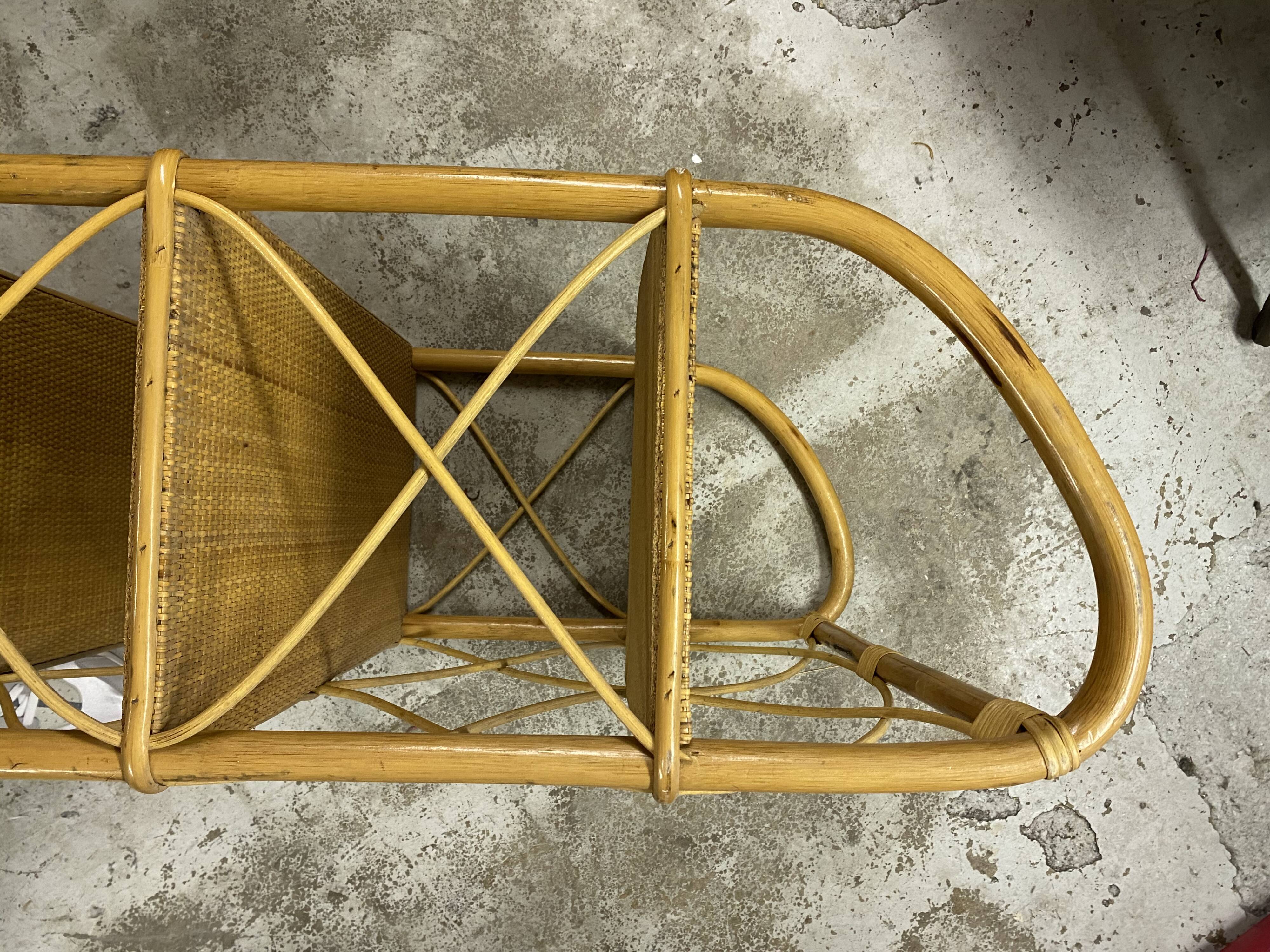 Rattan bookcase shelf