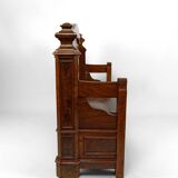 Napoleon III chest bench in walnut, circa 1860