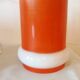 Set de 3 suspensions en opaline orange vintage