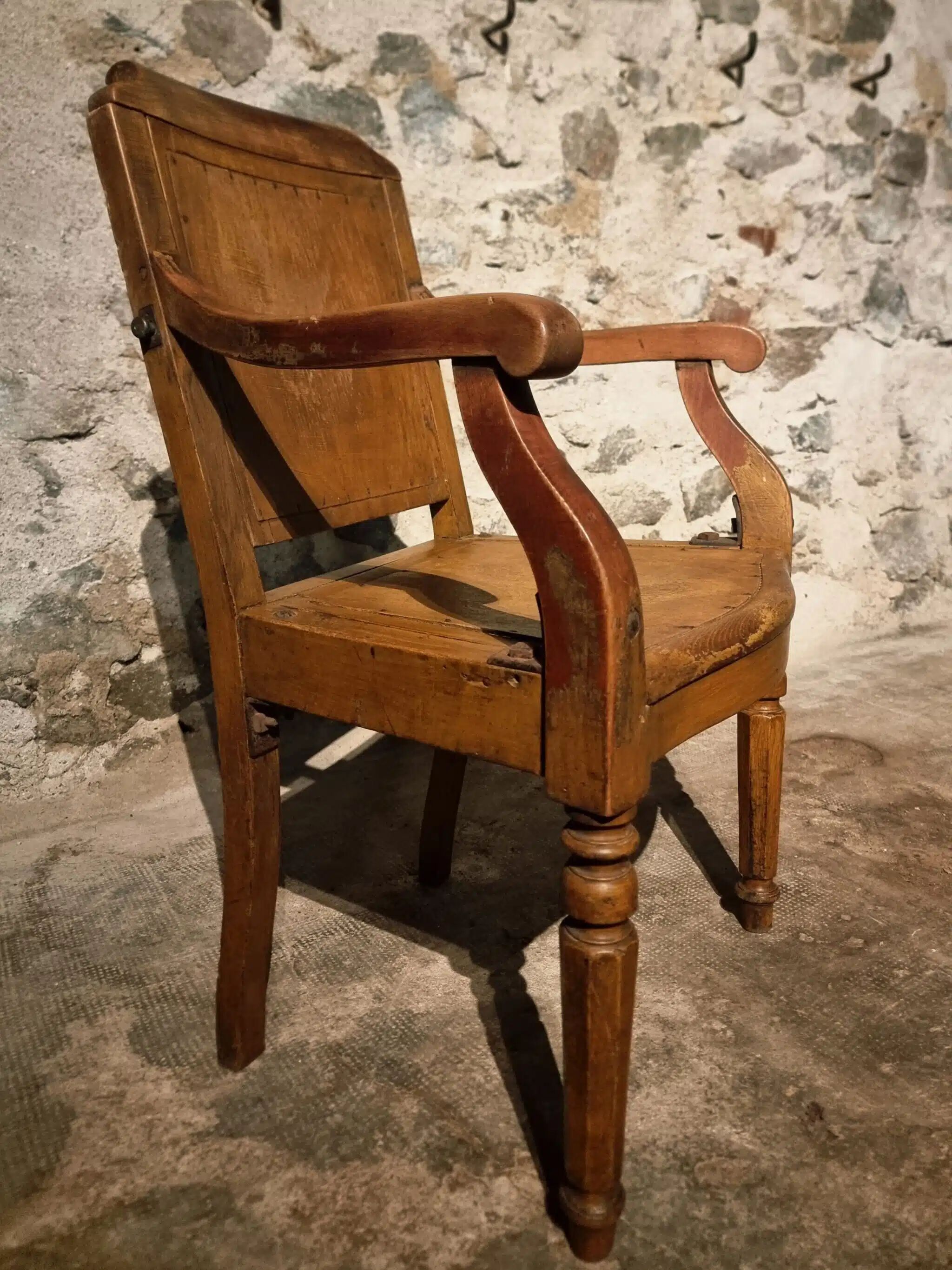 Chaise de barbier française antique, début 1900