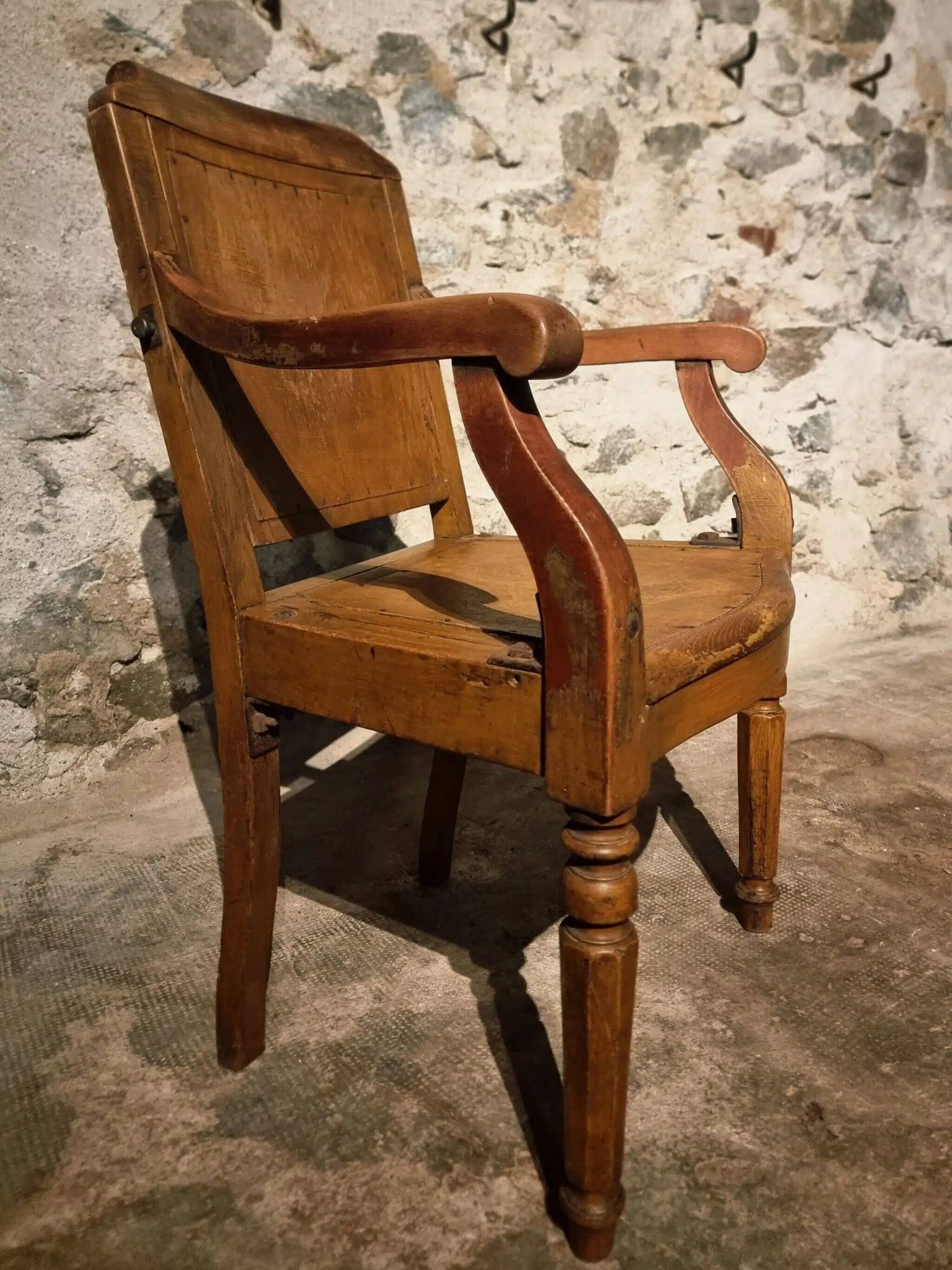 Antique French barber's chair, early 1900s