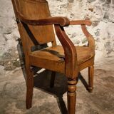 Chaise de barbier française antique, début 1900