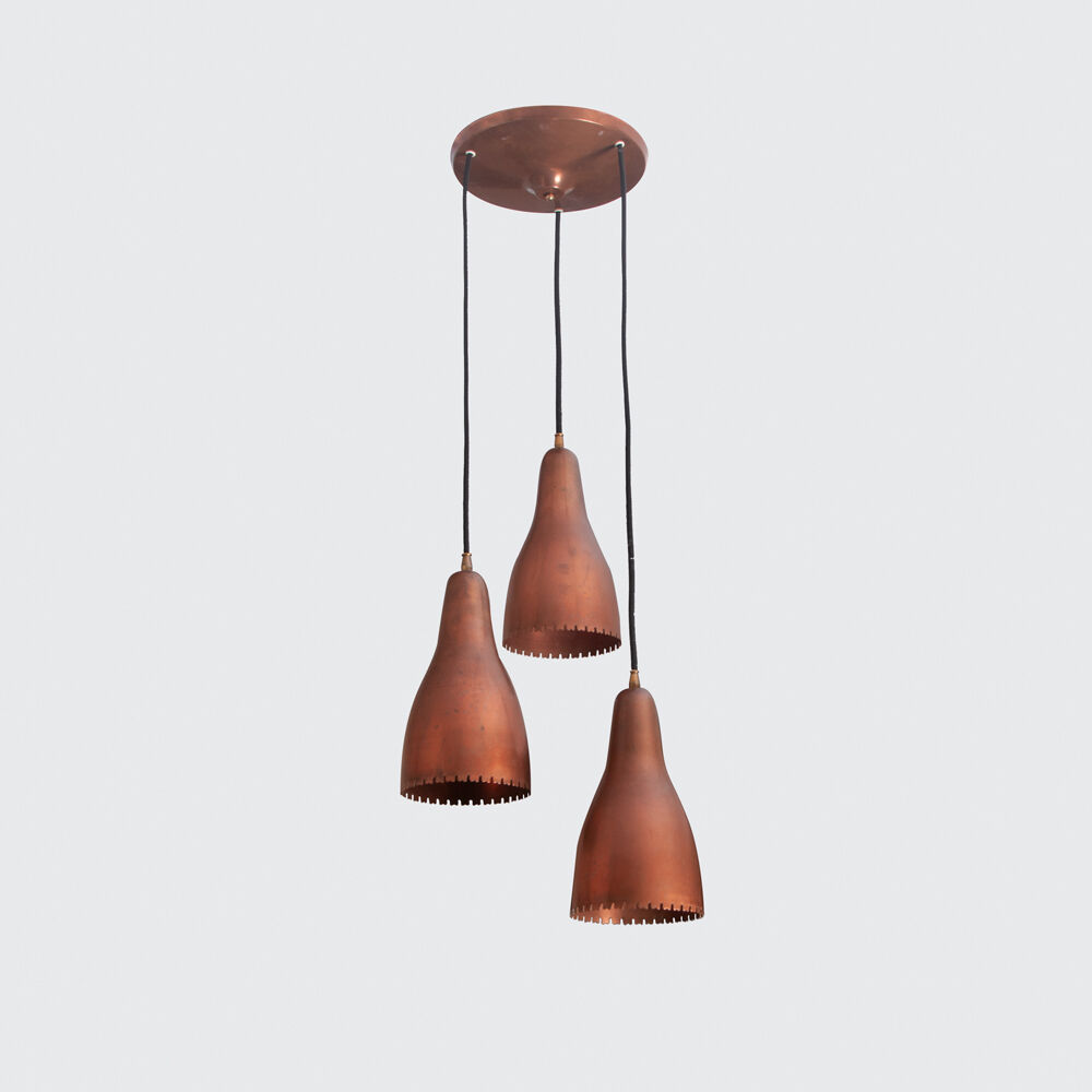 3 shades ceiling lamp by Bent Karlby