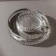 Transparent Murano Glass Ashtray with Asymmetric Thick Rim, 1970s Italian Retro Table Decor