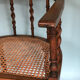 Edwardian barley twist corner chair with cane early 20th century