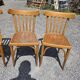 6 Luterma curved wooden bistro chairs