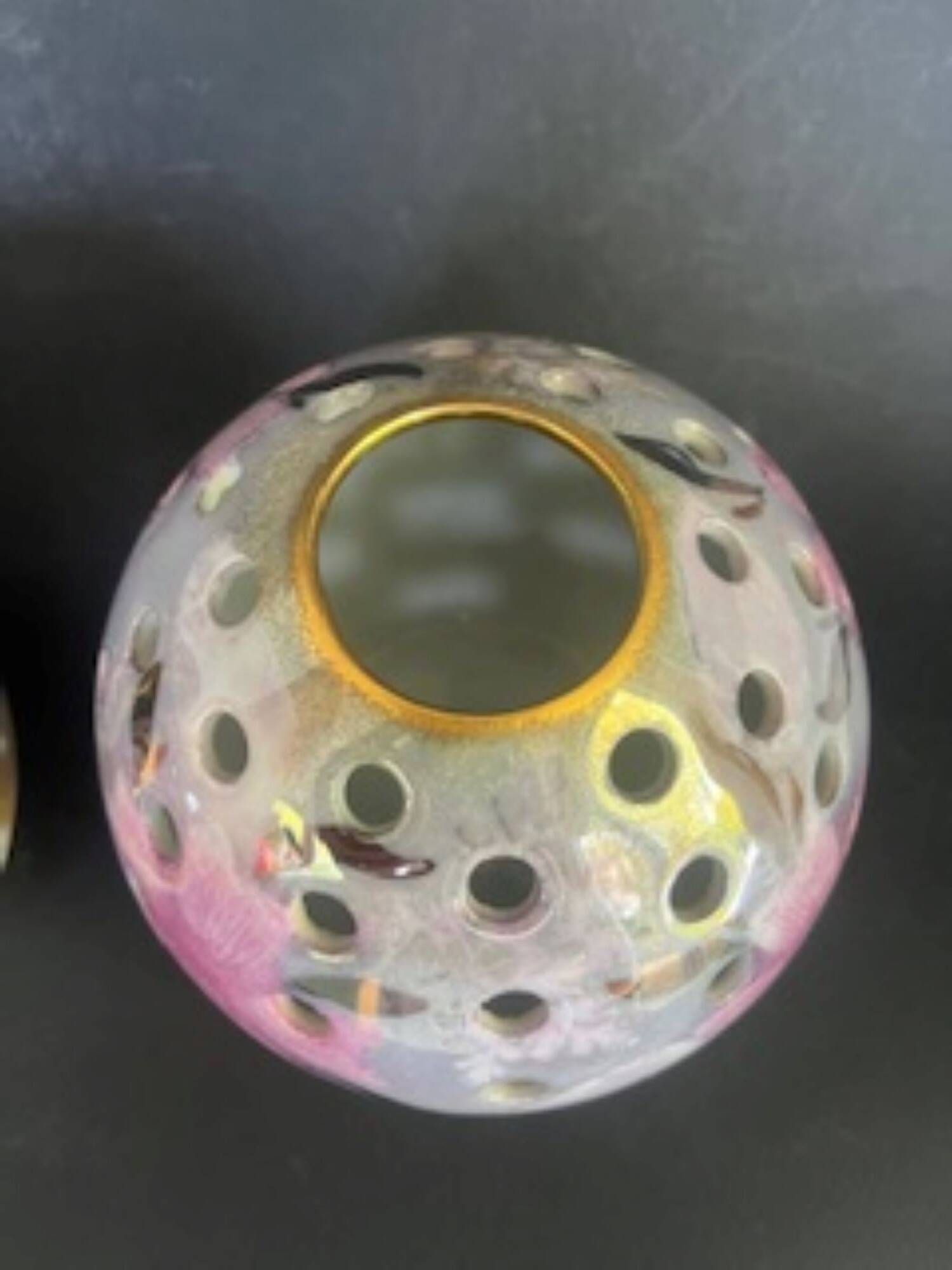 Two vintage Pic-fleur porcelain vases from Limoges, signed.