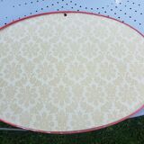 Orange oval mirror 1970 seventie