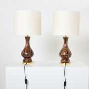 Pair of glass lamps Murano by Vincenzo Nason 1960