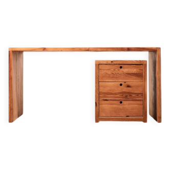 Bureau / Table + Commode Ate van Apeldoorn pour Houtwerk Hattem Pays-Bas 1960