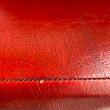 Red armchair 60s in skai