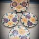 Set 4 flat plates Balkan Van Gogh
