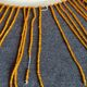 Old opaline and its tassels hanging lamp
