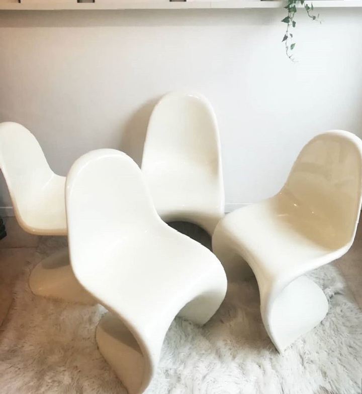 Set of 4 Panton Chair by Verner Panton