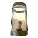 Brass and mirror lantern wall light