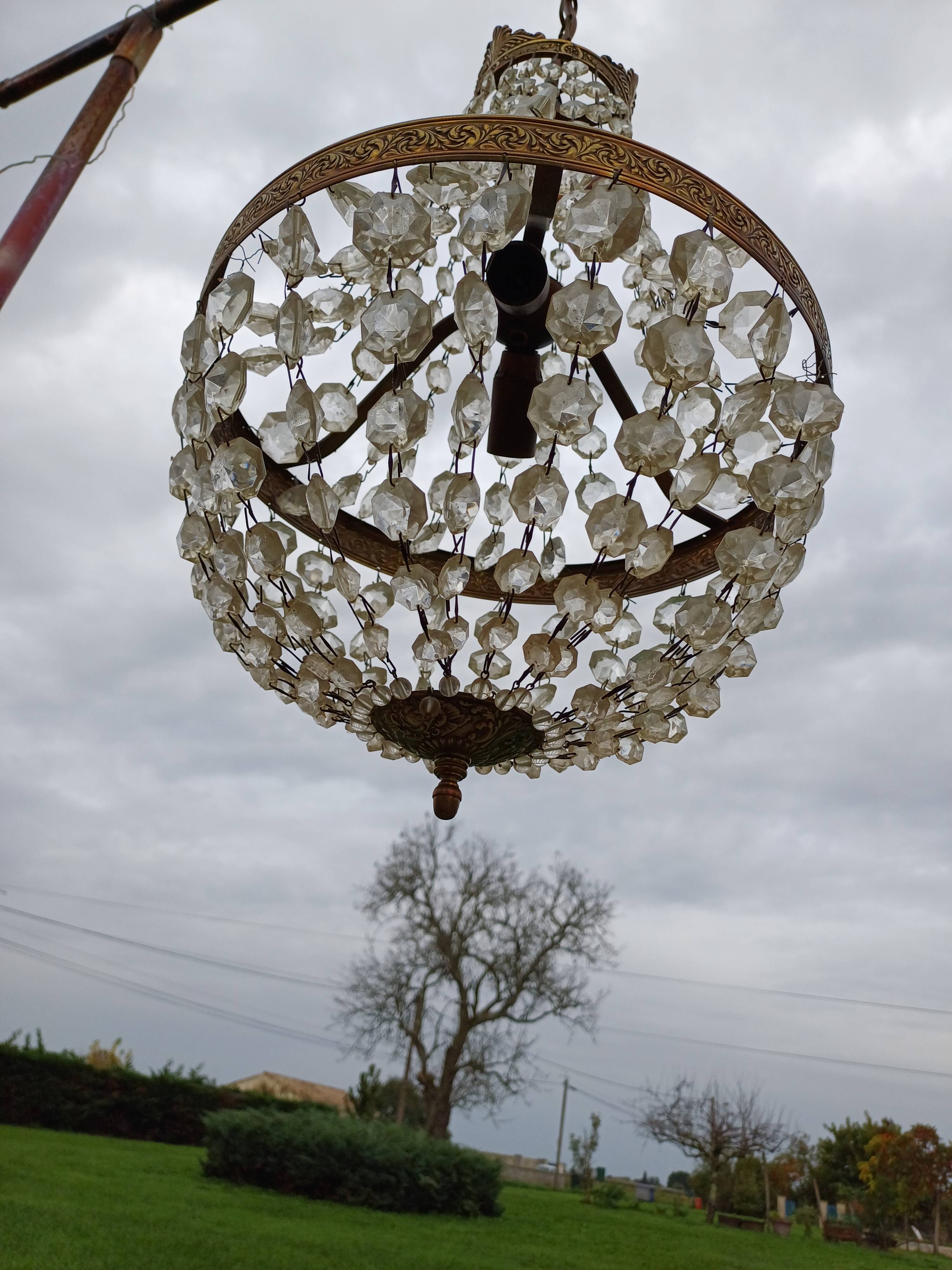 Hot Air Balloon Chandelier with Tassels
