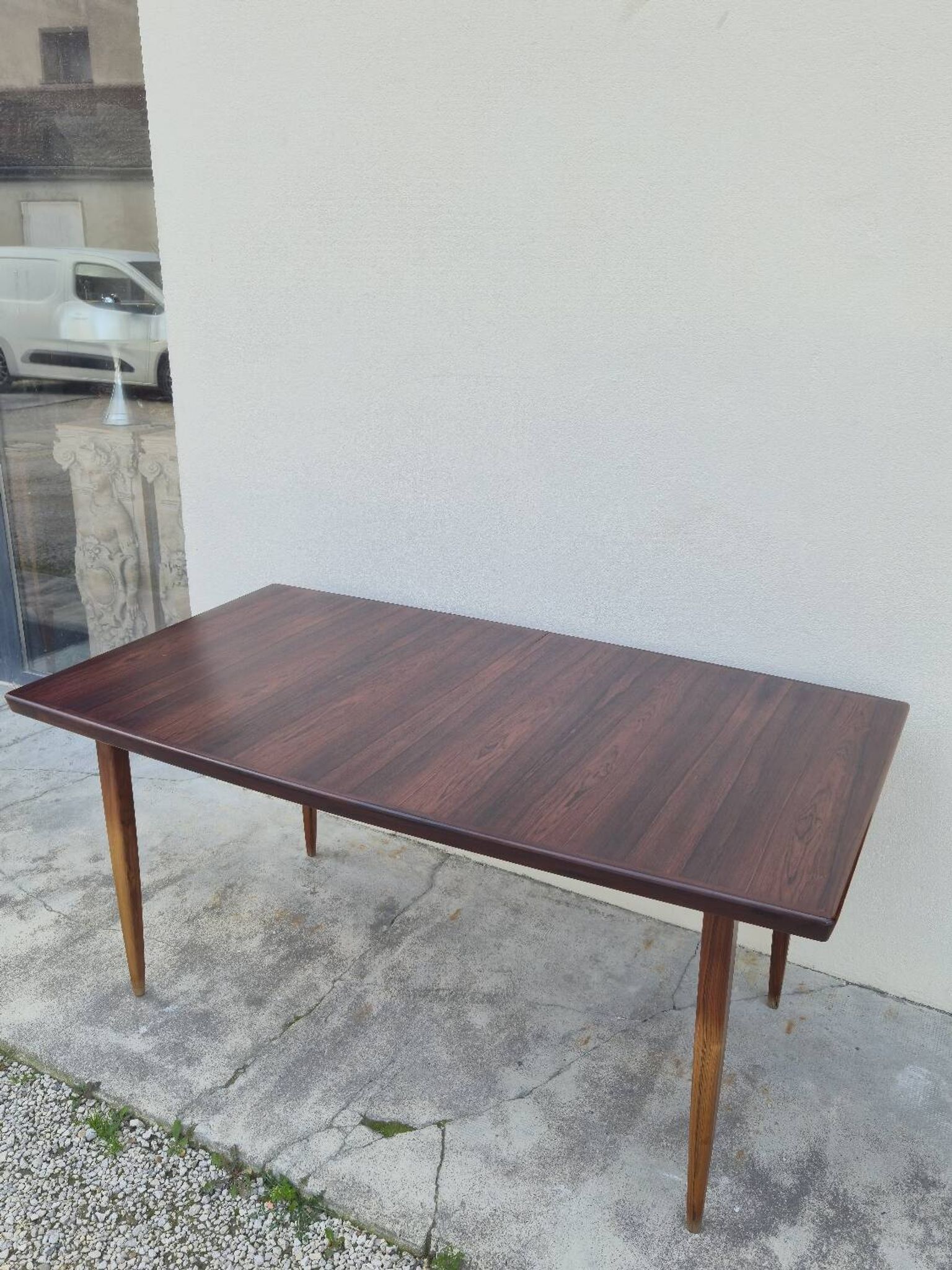 Scandinavian extendable table in Rio rosewood, 1960s