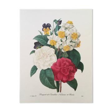 Vintage Impression Camellia Flower Bouquet