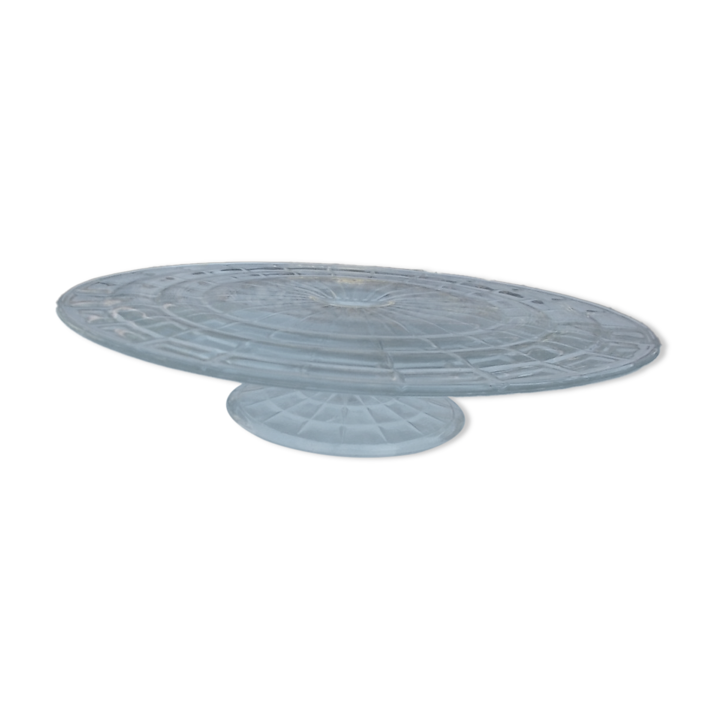 Plat support à gâteau en verre