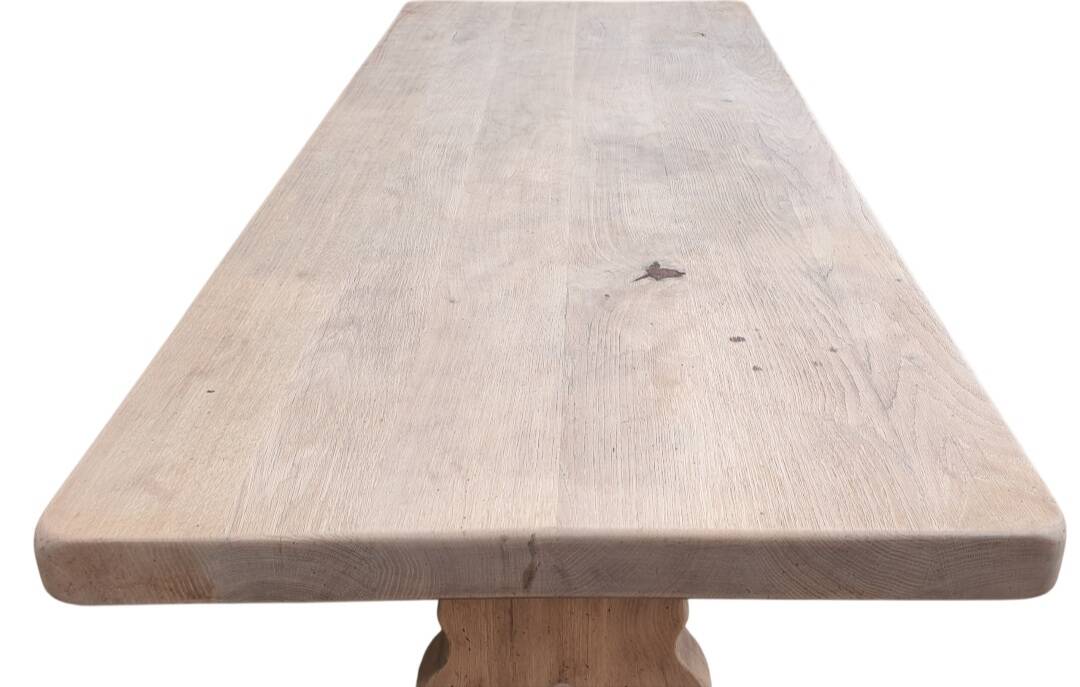 Solid wood farmhouse table, 220 cm long