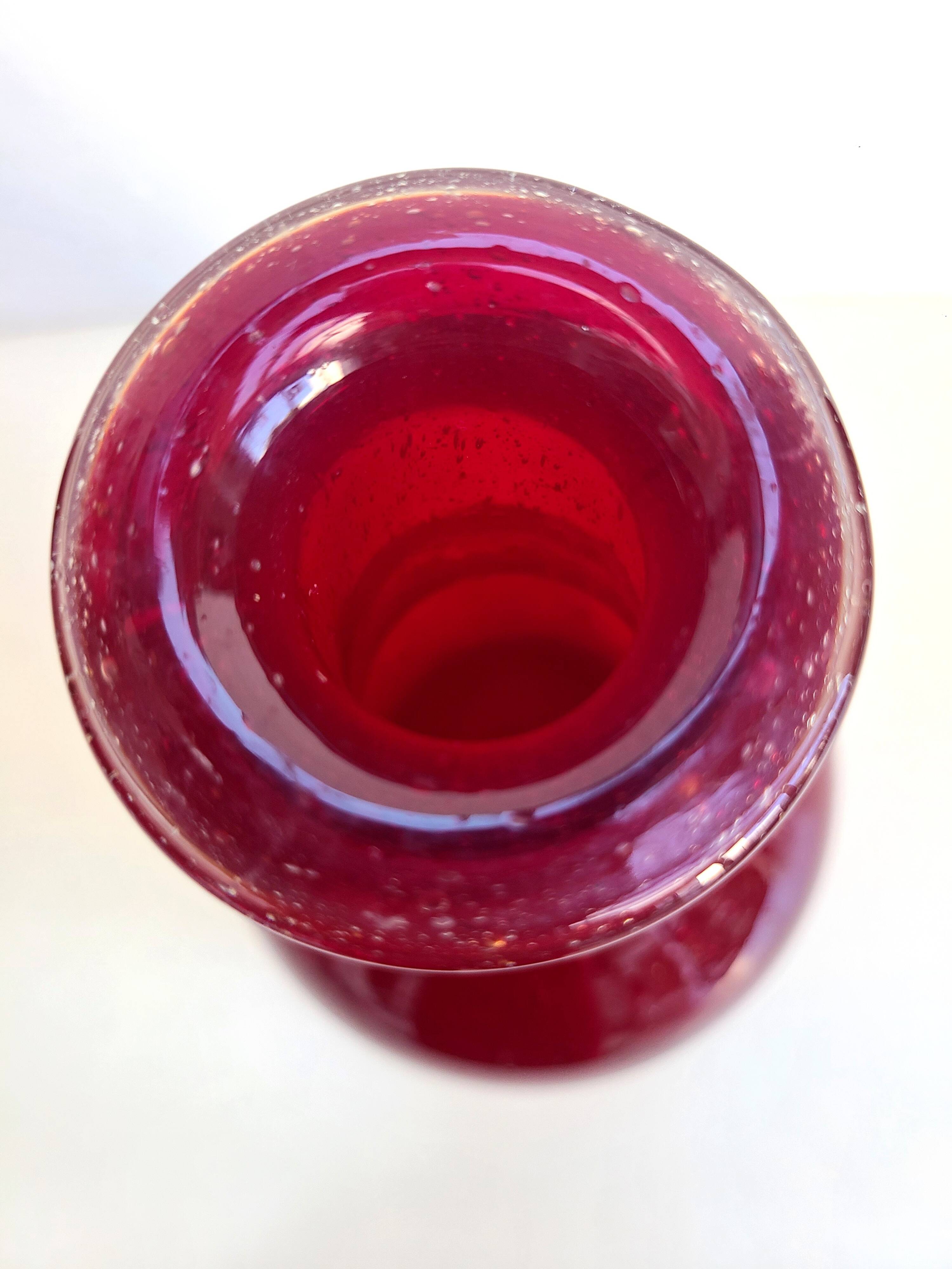 Antique mouth-blown glass vase