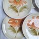 Assiettes à dessert Longwy et St Amand décore de fleurs