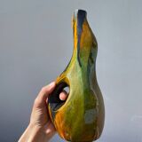 Vintage ceramic vase with drips