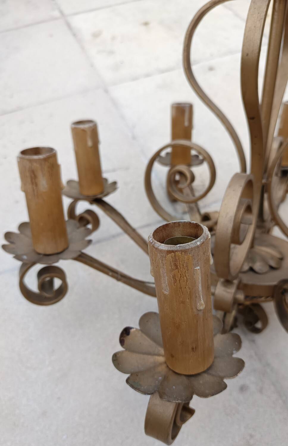 Wrought iron chandelier