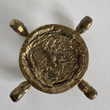 Vintage Brutalist Bronze Candle Holder