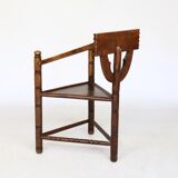 Traditional Swedish carved chair "Monkstol"