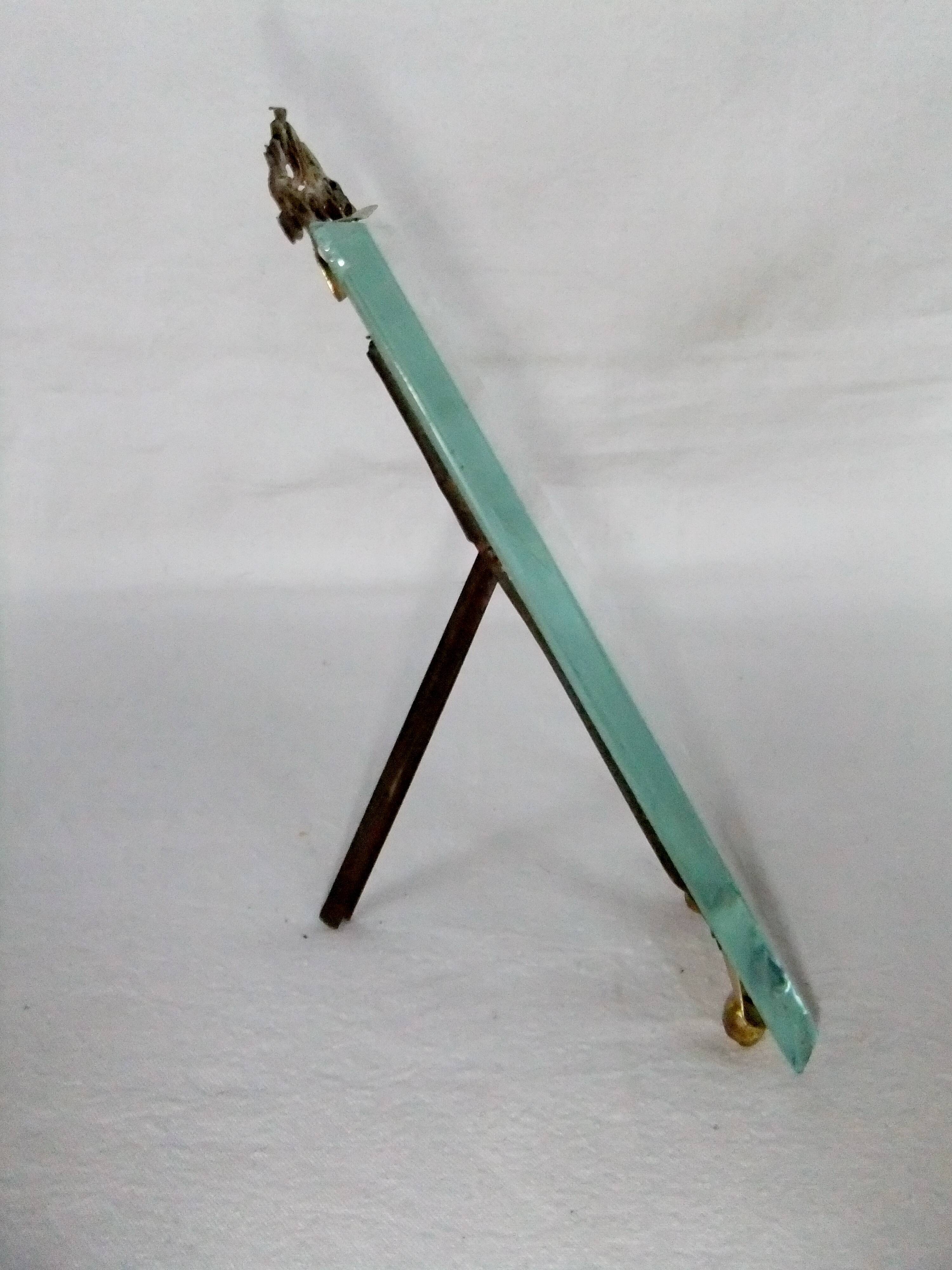 Photo frame photo holder beveled glass Louis XVI acanthus leaves