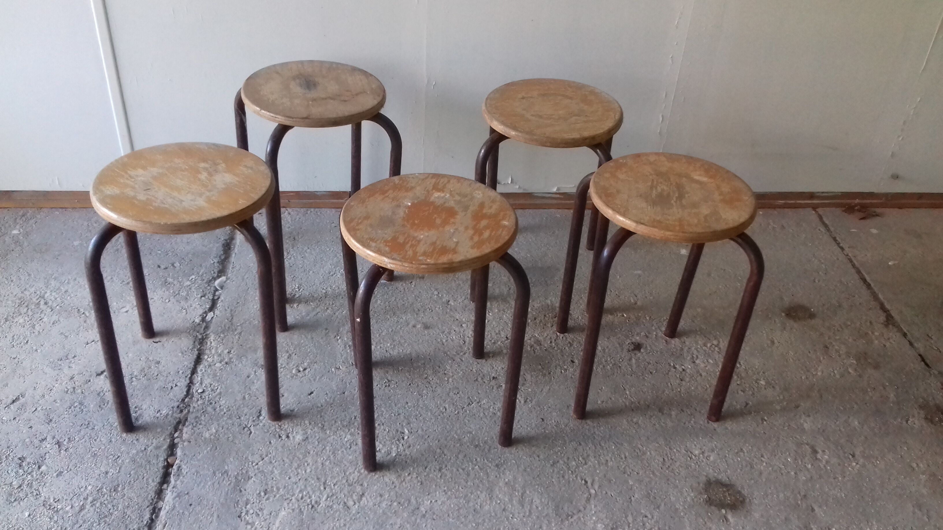 Vintage school stools