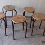 Vintage school stools