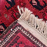 Vintage hand-knotted Boteh rug in natural wool from Afghanistan, 1960s.