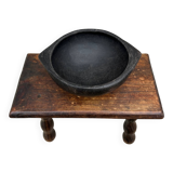 Ancient bowl, Colombian ceramic pottery La Chamba.