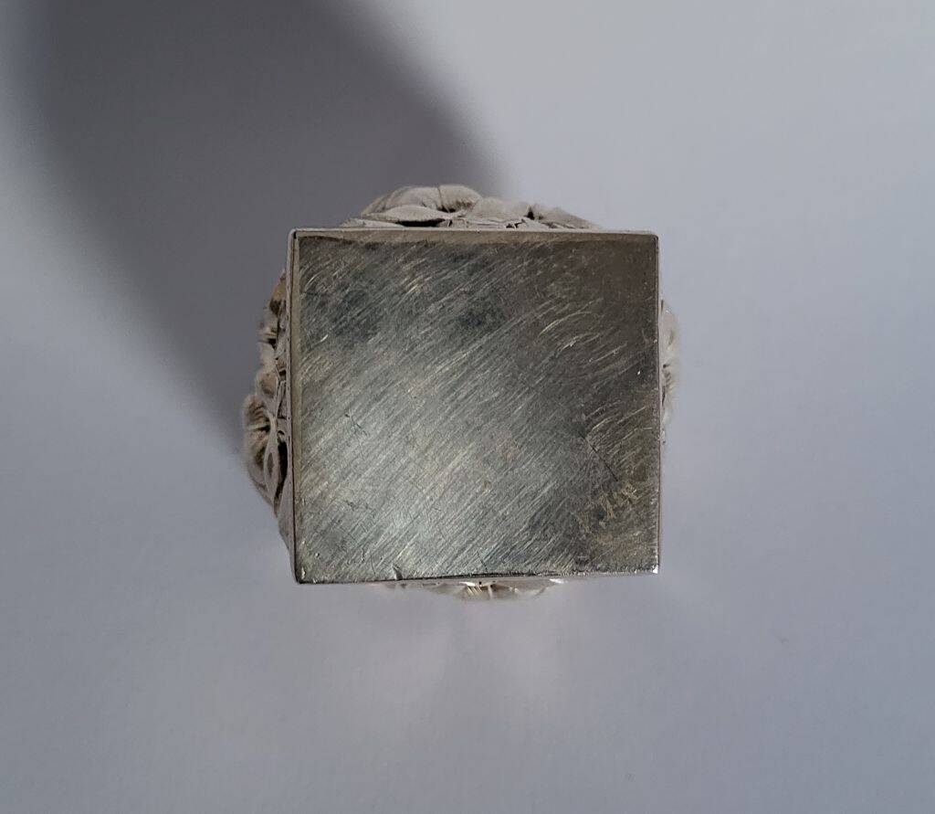 Silver Plated Repousse Personal Ashtray Rich Decorated with Roses