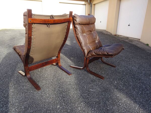 Paire de fauteuils Siesta design Scandinave Ingmar Relling Westnofa An 70